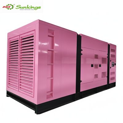 ซื้อ เครื่องกําเนิดดีเซลสีชมพู 50/60 Hz Super Silent 800KW พร้อม ATS Stamford Alternator Canopy Box ตัวเลือก online manufacture