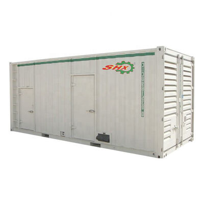 เครื่องกำเนิดไฟฟ้า SHX 1500kva 1200kw ประเภทตู้คอนเทนเนอร์ IP23 ระบายความร้อนด้วยน้ำ เครื่องกำเนิดไฟฟ้าดีเซล 1.2MW สำหรับศูนย์ข้อมูล โรงพยาบาล