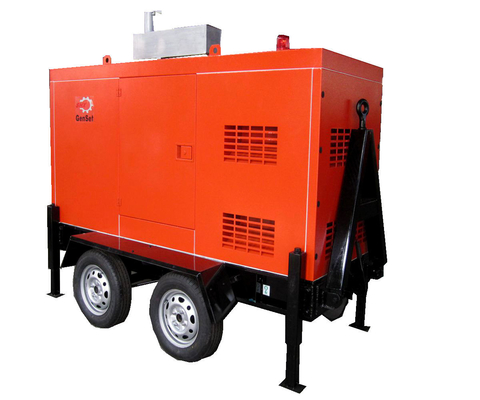 1500rpm 1800rpm Trailer เครื่องกำเนิดไฟฟ้าดีเซลสามเฟส Cummins Power Plant