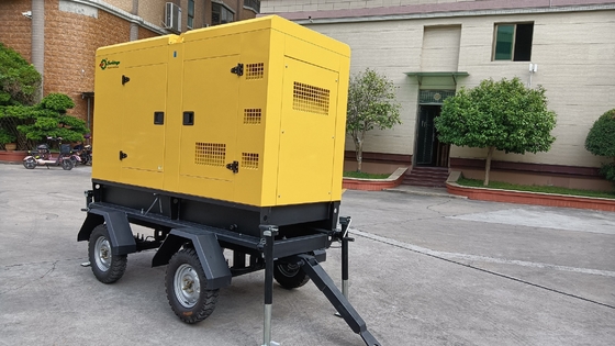 230V 500 Kilowatt Trailer เครื่องกำเนิดไฟฟ้าดีเซล Protable Mobile Super Silent Power Plant